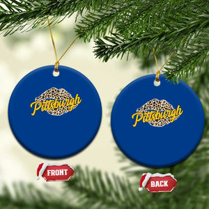 Pittsburgh Leopard Lips Ceramic Ornament Steel City Pride Woman Girl TS10 1pc Blue Print Your Wear