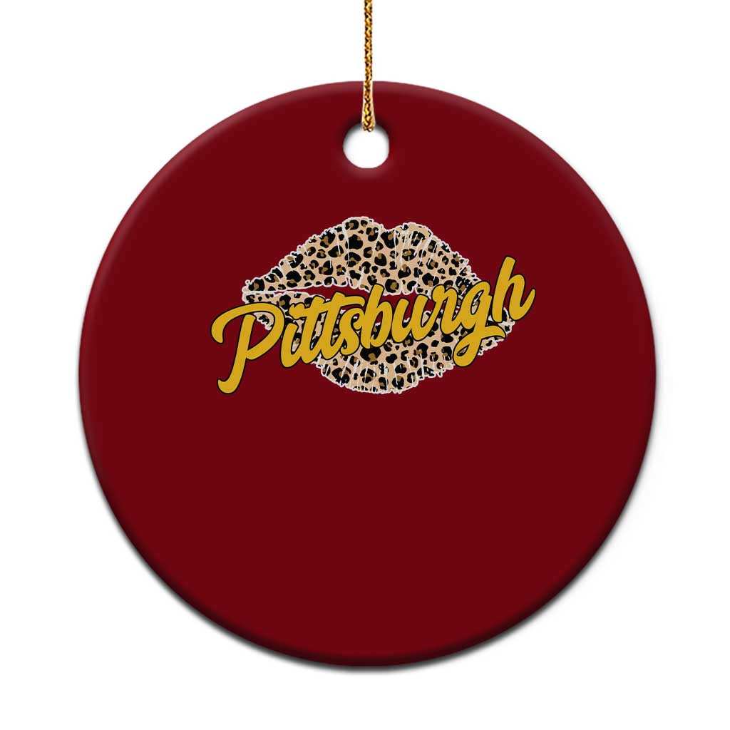 PFS Leopard Lips Ceramic Ornament Steel City Pride Woman Girl TS10 1pc Red Print Your Wear