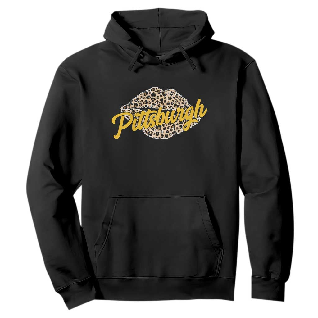 Pittsburgh Leopard Lips Hoodie Steel City Pride Woman Girl TS10 Black Print Your Wear