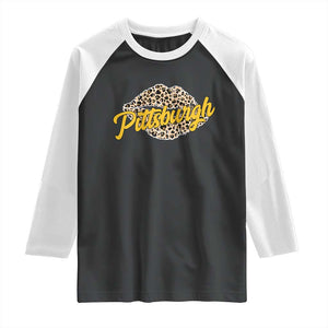 PFS Leopard Lips Raglan Shirt Steel City Pride Woman Girl TS10 Black White Print Your Wear