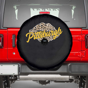 PFS Leopard Lips Spare Tire Cover Steel City Pride Woman Girl TS10 Black Print Your Wear