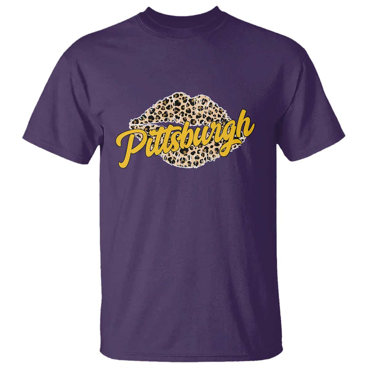 Pittsburgh Leopard Lips T Shirt Steel City Pride Woman Girl TS10 Purple Print Your Wear