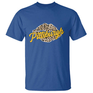 PFS Leopard Lips T Shirt Steel City Pride Woman Girl TS10 Royal Blue Print Your Wear