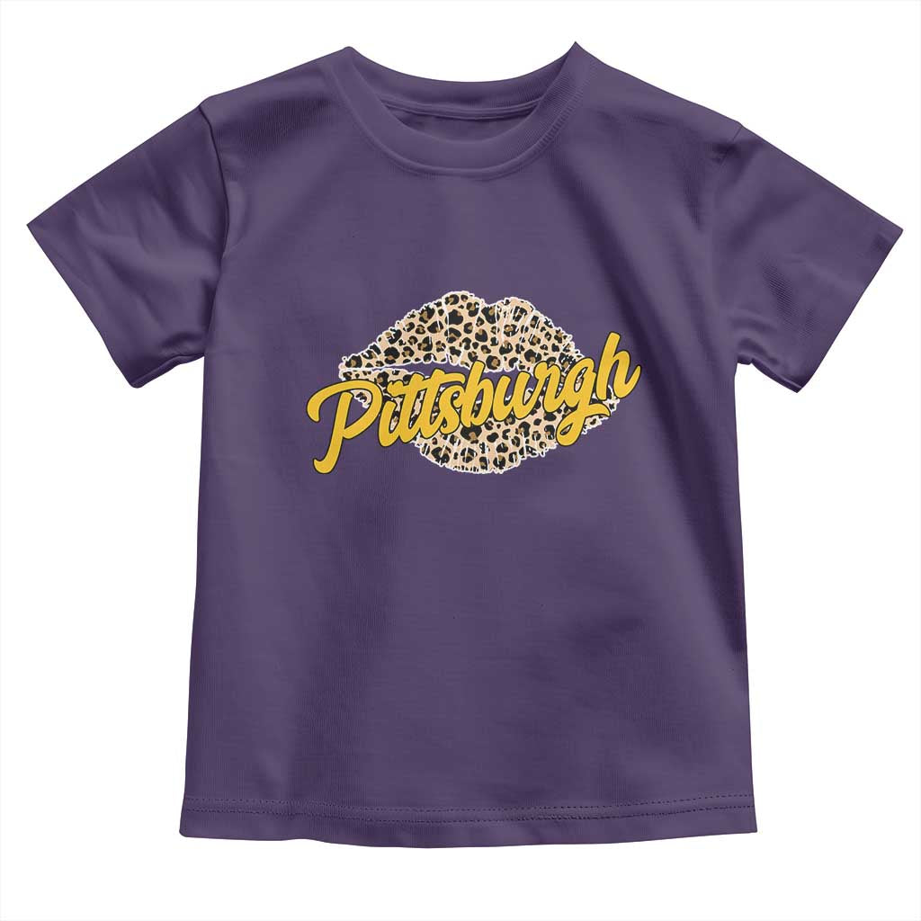PFS Leopard Lips Toddler T Shirt Steel City Pride Woman Girl TS10 Purple Print Your Wear