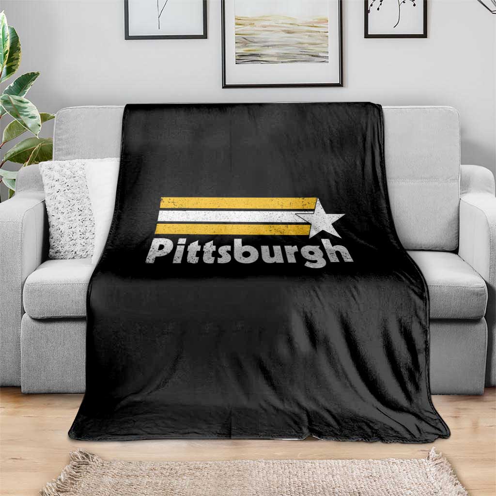 Retro PFS Throw Blanket Vintage Pennsylvania Stripes 70s 80s 90s TS10 Print Your Wear