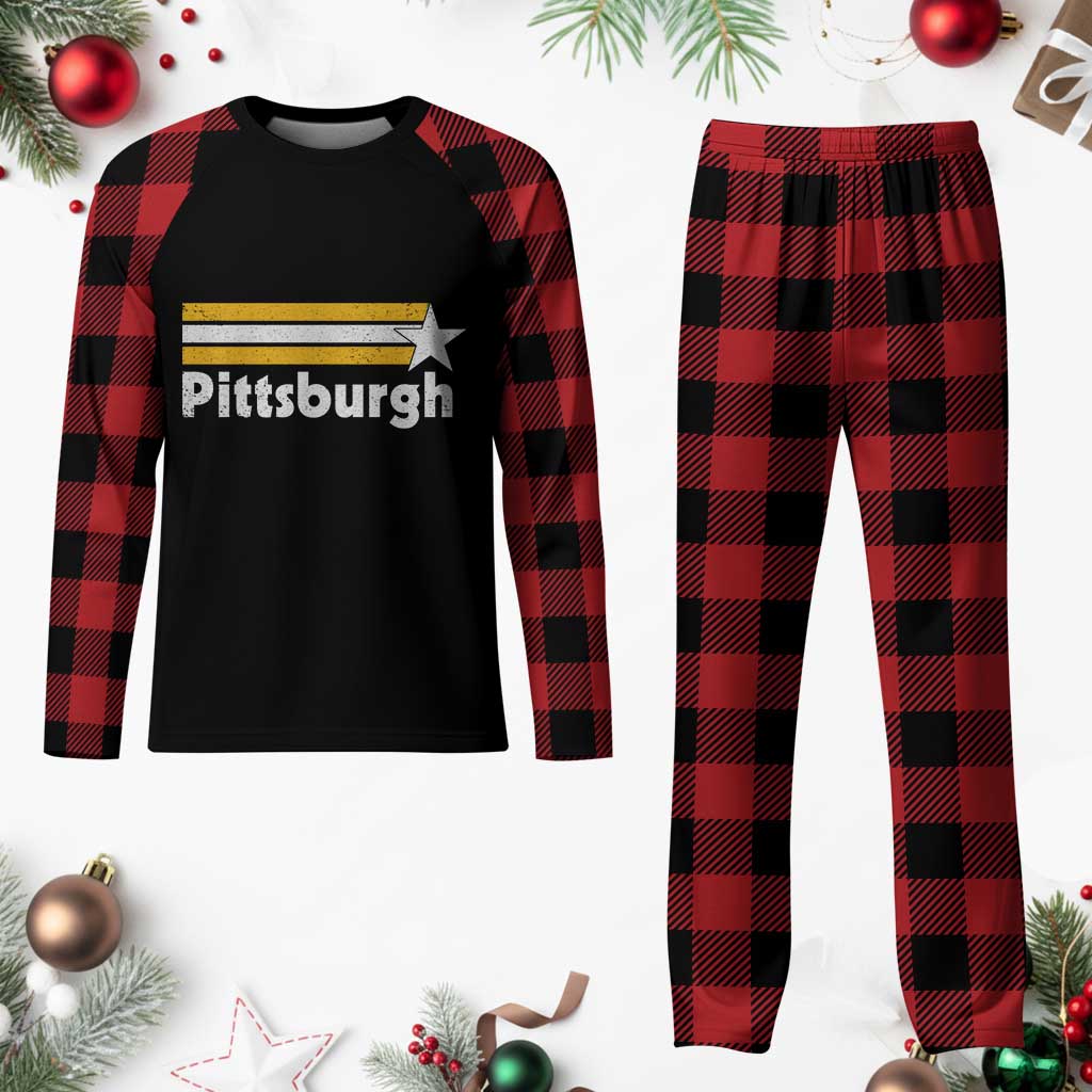 Retro Pittsburgh Plaid Pajama Set Vintage Pennsylvania Stripes 70s 80s 90s TS10 Buffalo Plaid Print Your Wear