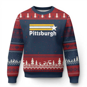 Retro PFS Ugly Christmas Sweater Vintage Pennsylvania Stripes 70s 80s 90s TS10 Navy Red Print Your Wear