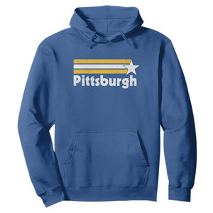 Retro Pittsburgh Hoodie Vintage Pennsylvania Stripes 70s 80s 90s TS10 Royal Blue Print Your Wear