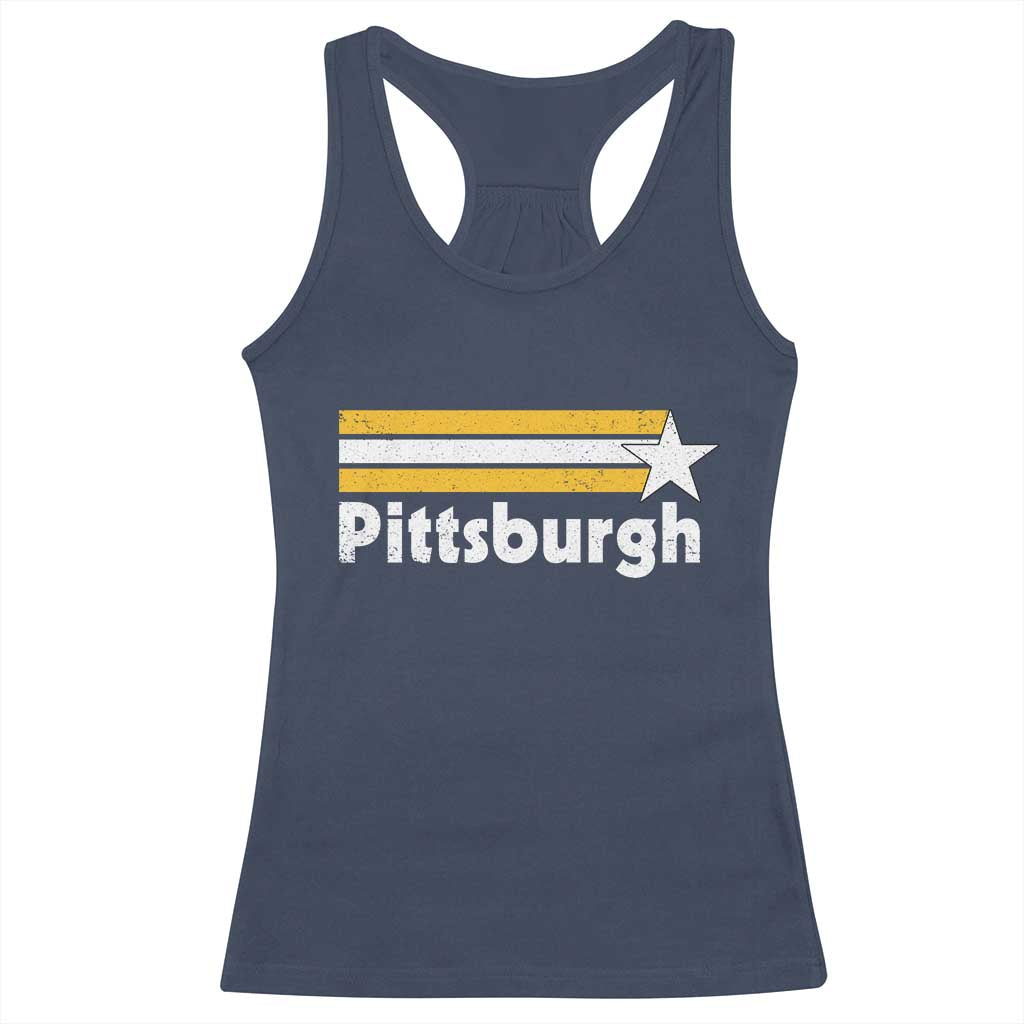 Retro PFS Racerback Tank Top Vintage Pennsylvania Stripes 70s 80s 90s TS10 Navy Print Your Wear