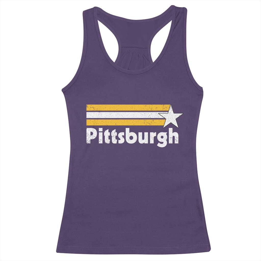 Retro PFS Racerback Tank Top Vintage Pennsylvania Stripes 70s 80s 90s TS10 Purple Print Your Wear