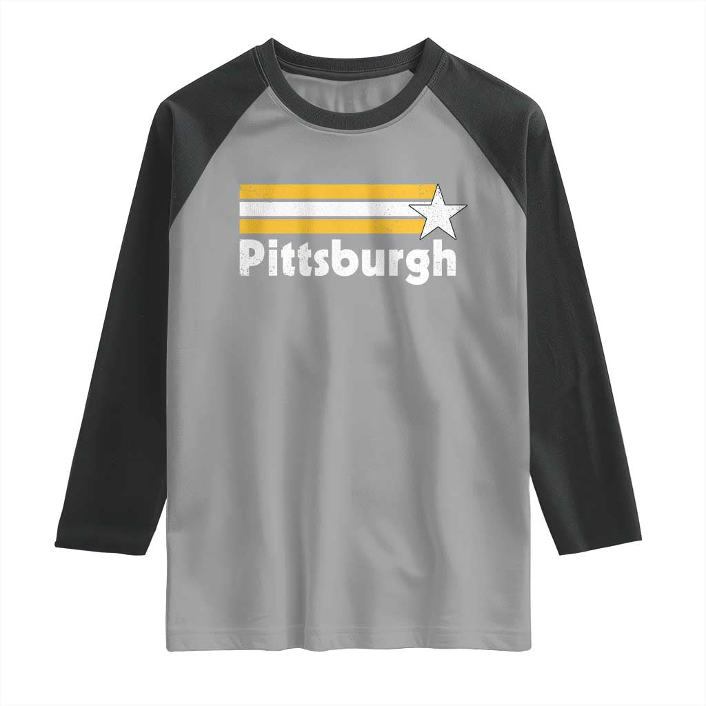 Retro PFS Raglan Shirt Vintage Pennsylvania Stripes 70s 80s 90s TS10 Sport Gray Black Print Your Wear