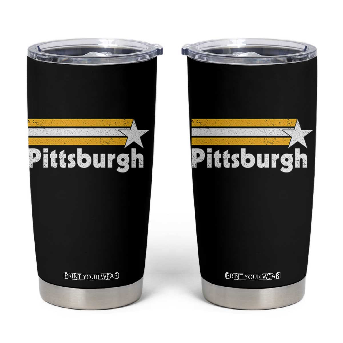 Retro PFS Tumbler Cup Vintage Pennsylvania Stripes 70s 80s 90s TS10 Black Print Your Wear