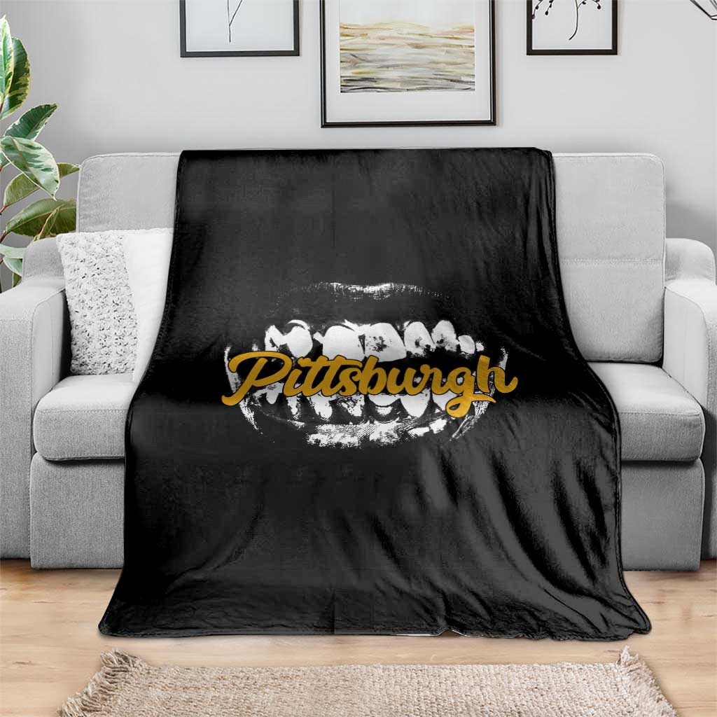 PFS Game Day Throw Blanket Streetwear Steel City Pride TS10 Print Your Wear