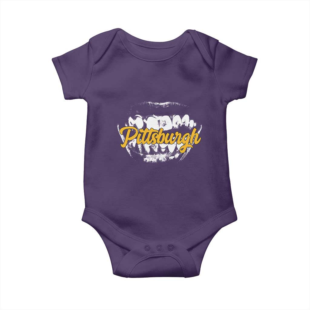 Pittsburgh Baby Onesie Streetwear Steel City Pride TS10 Purple Print Your Wear