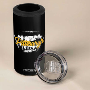 Pittsburgh 4 in 1 Can Cooler Tumbler Streetwear Steel City Pride TS10 Print Your Wear