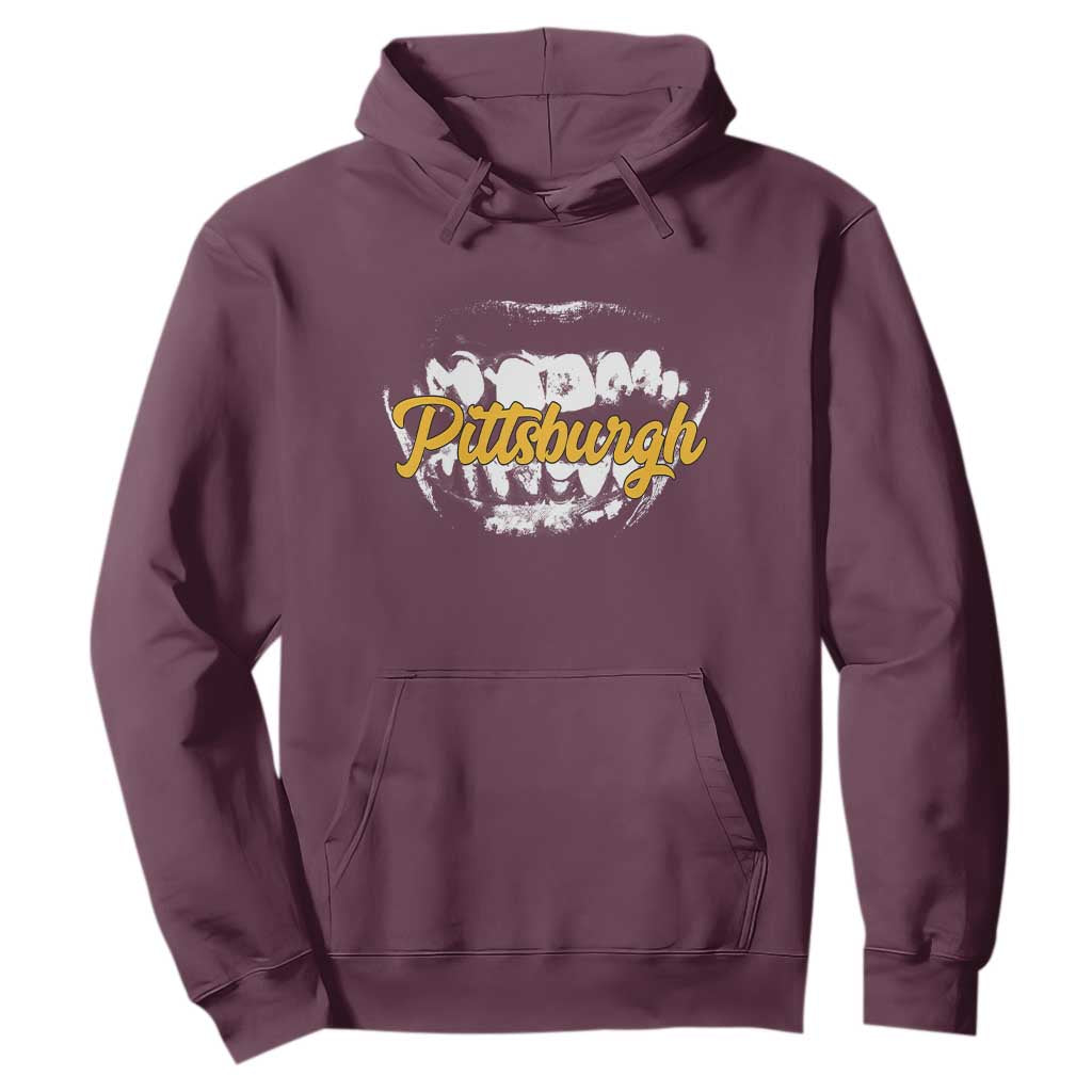 Pittsburgh Hoodie Streetwear Steel City Pride TS10 Maroon Print Your Wear
