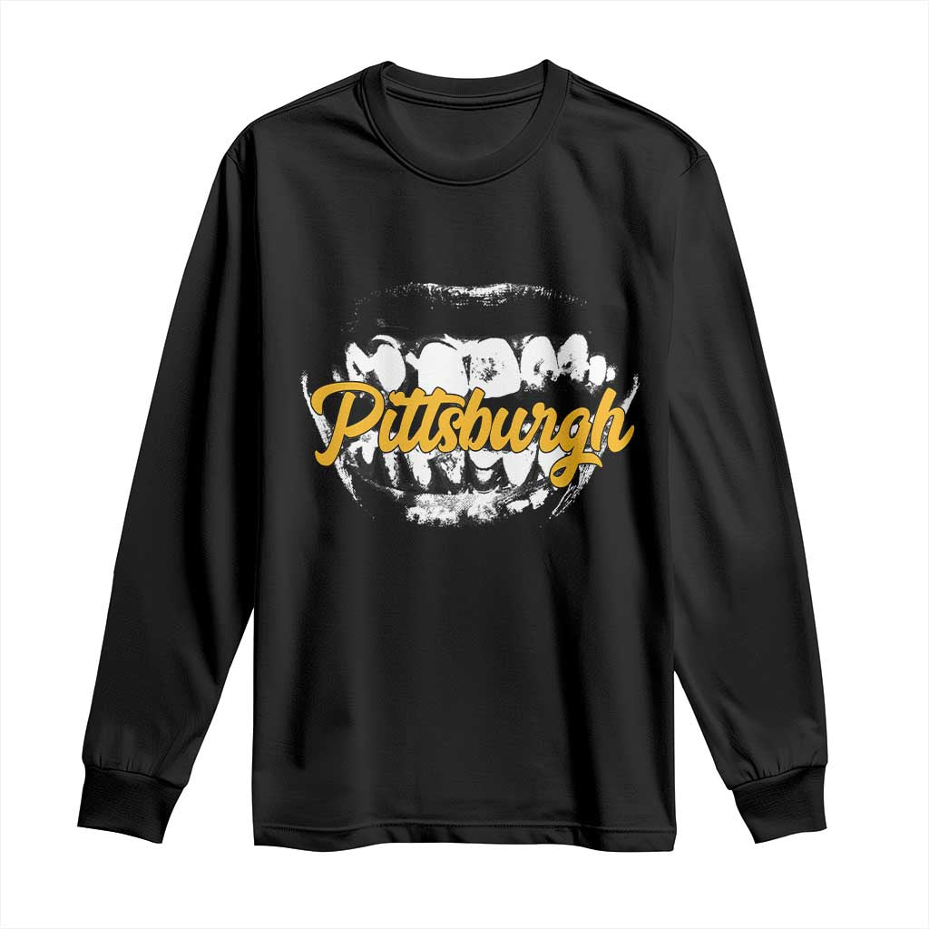 PFS Game Day Long Sleeve Shirt Streetwear Steel City Pride TS10 Black Print Your Wear