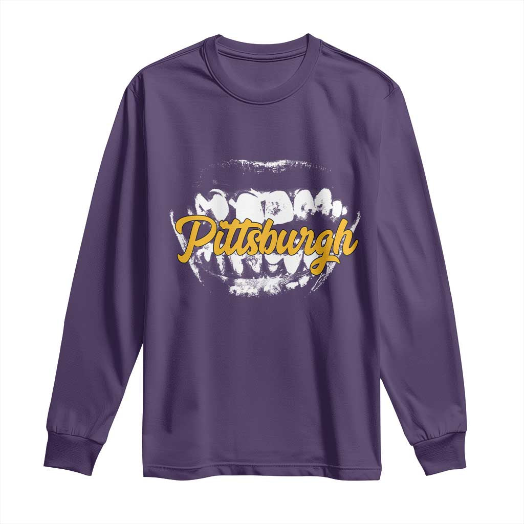 Pittsburgh Long Sleeve Shirt Streetwear Steel City Pride TS10 Purple Print Your Wear