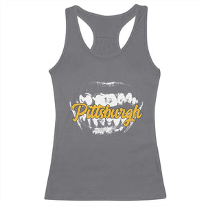 PFS Game Day Racerback Tank Top Streetwear Steel City Pride TS10 Charcoal Print Your Wear