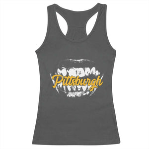 PFS Game Day Racerback Tank Top Streetwear Steel City Pride TS10 Dark Heather Print Your Wear