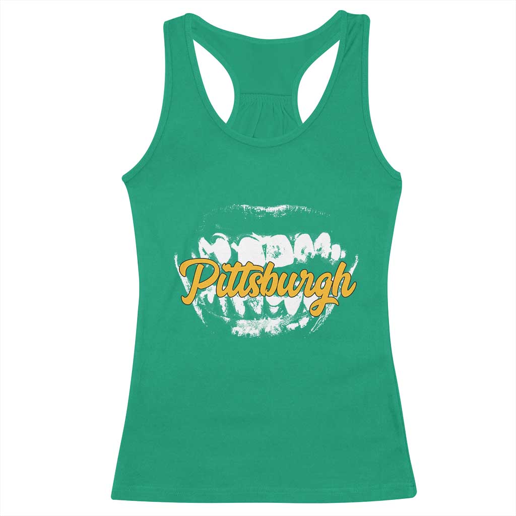 PFS Game Day Racerback Tank Top Streetwear Steel City Pride TS10 Irish Green Print Your Wear