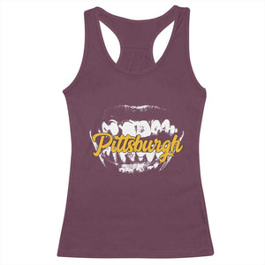 Pittsburgh Racerback Tank Top Streetwear Steel City Pride TS10 Maroon Print Your Wear