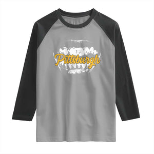 PFS Game Day Raglan Shirt Streetwear Steel City Pride TS10 Sport Gray Black Print Your Wear