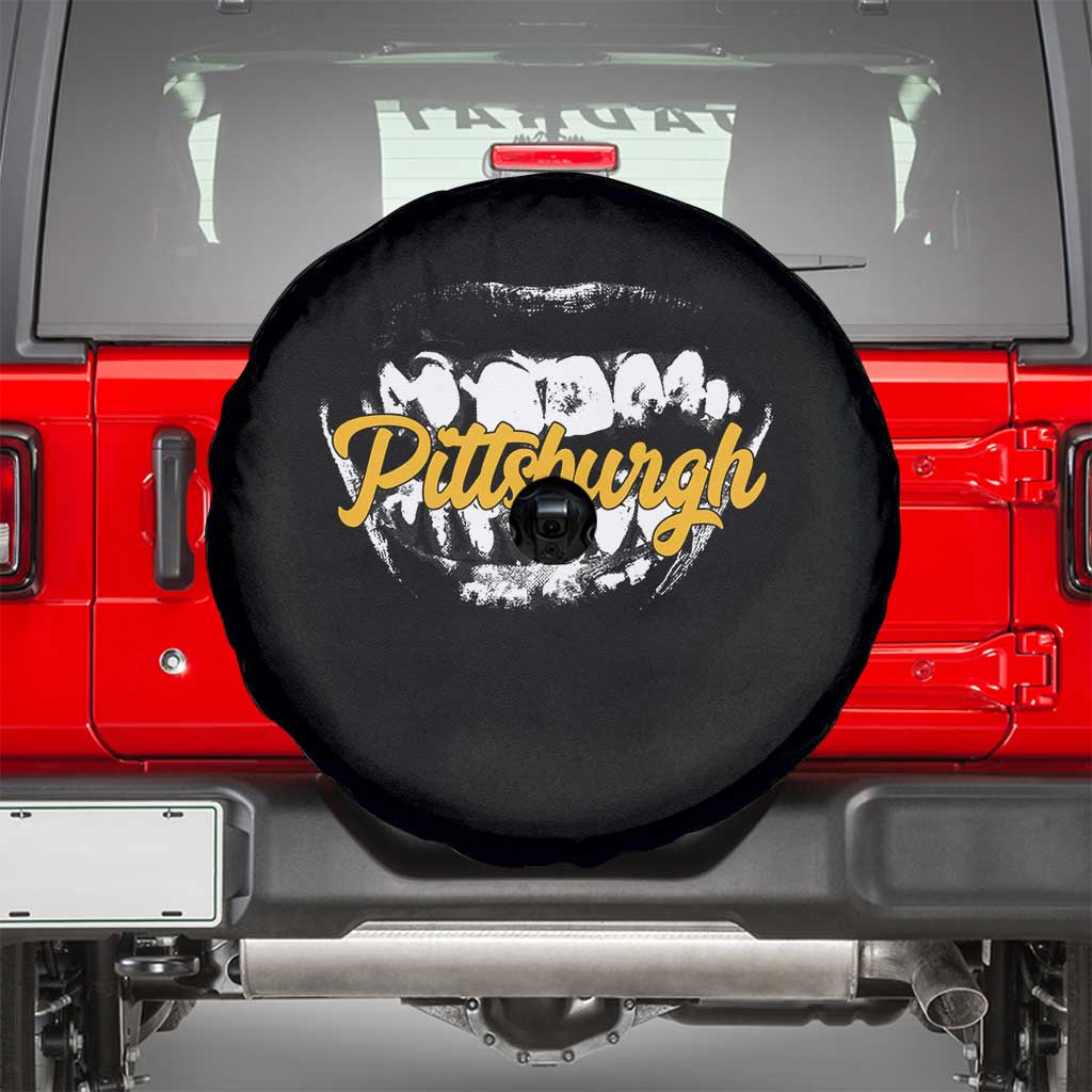 Pittsburgh Spare Tire Cover Streetwear Steel City Pride TS10 Black Print Your Wear