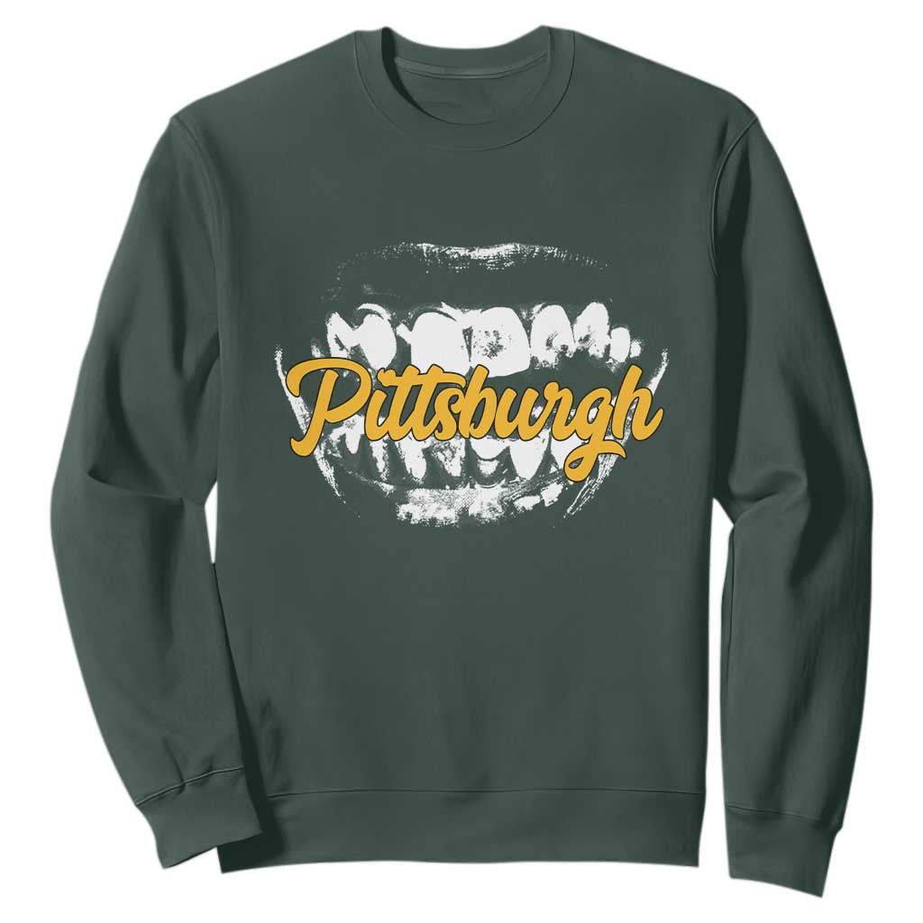 Pittsburgh Sweatshirt Streetwear Steel City Pride TS10 Dark Forest Green Print Your Wear
