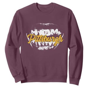 Pittsburgh Sweatshirt Streetwear Steel City Pride TS10 Maroon Print Your Wear