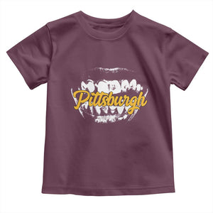 Pittsburgh Toddler T Shirt Streetwear Steel City Pride TS10 Maroon Print Your Wear