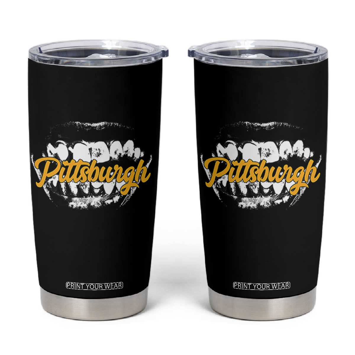 PFS Game Day Tumbler Cup Streetwear Steel City Pride TS10 Black Print Your Wear