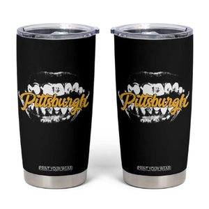 PFS Game Day Tumbler Cup Streetwear Steel City Pride TS10 Black Print Your Wear