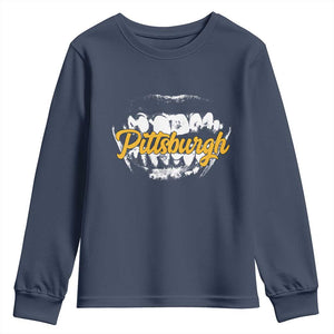 Pittsburgh Youth Sweatshirt Streetwear Steel City Pride TS10 Navy Print Your Wear