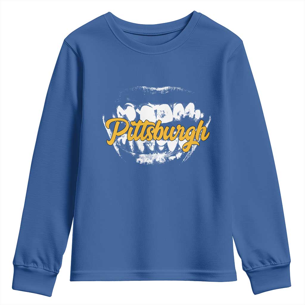Pittsburgh Youth Sweatshirt Streetwear Steel City Pride TS10 Royal Blue Print Your Wear