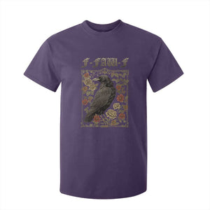Funny F Caw F Crow T Shirt For Kid Vintage Bird Saying Adult Humor Gothic Tarot Card - Print Your Wear
