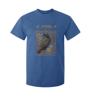 Funny F Caw F Crow T Shirt For Kid Vintage Bird Saying Adult Humor Gothic Tarot Card TS10 Royal Blue Print Your Wear