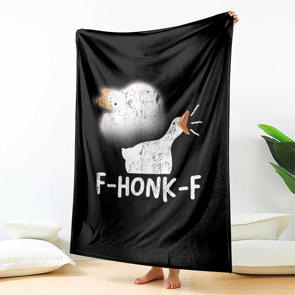 Silly Goose Meme Throw Blanket Retro F-Honk-F Funny Farm Animal TS10 Print Your Wear