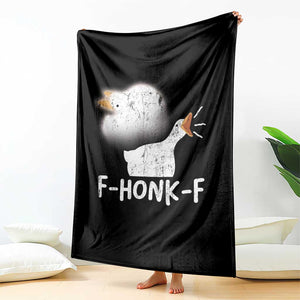 Silly Goose Meme Throw Blanket Retro F-Honk-F Funny Farm Animal TS10 Print Your Wear