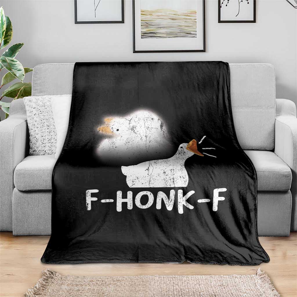 Silly Goose Meme Throw Blanket Retro F-Honk-F Funny Farm Animal TS10 Print Your Wear