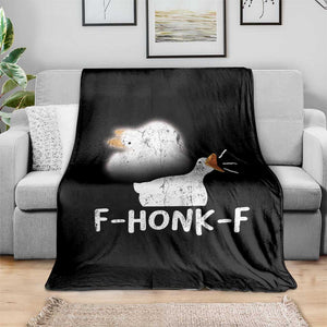 Silly Goose Meme Throw Blanket Retro F-Honk-F Funny Farm Animal TS10 Print Your Wear