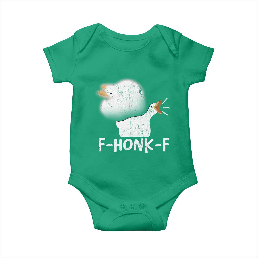 Silly Goose Meme Baby Onesie Retro F-Honk-F Funny Farm Animal TS10 Irish Green Print Your Wear