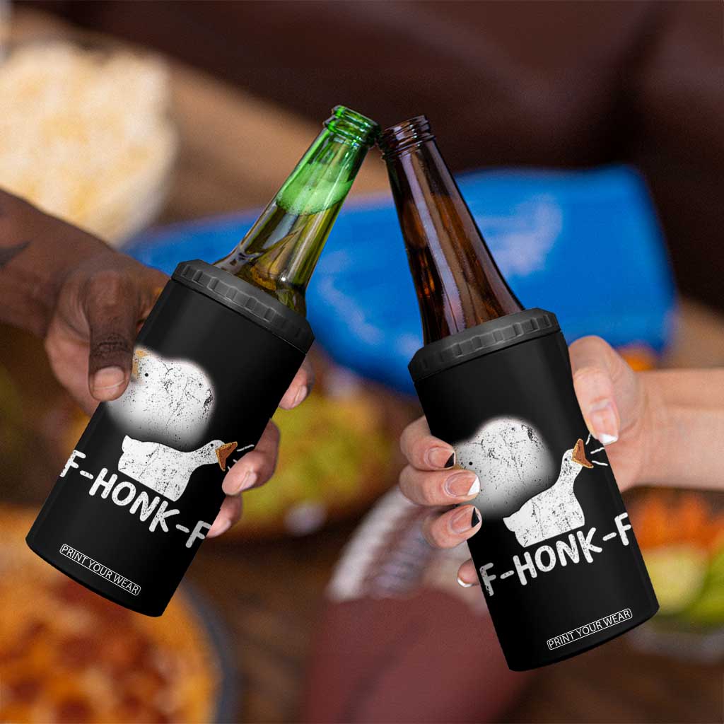 Silly Goose Meme 4 in 1 Can Cooler Tumbler Retro F-Honk-F Funny Farm Animal TS10 Print Your Wear