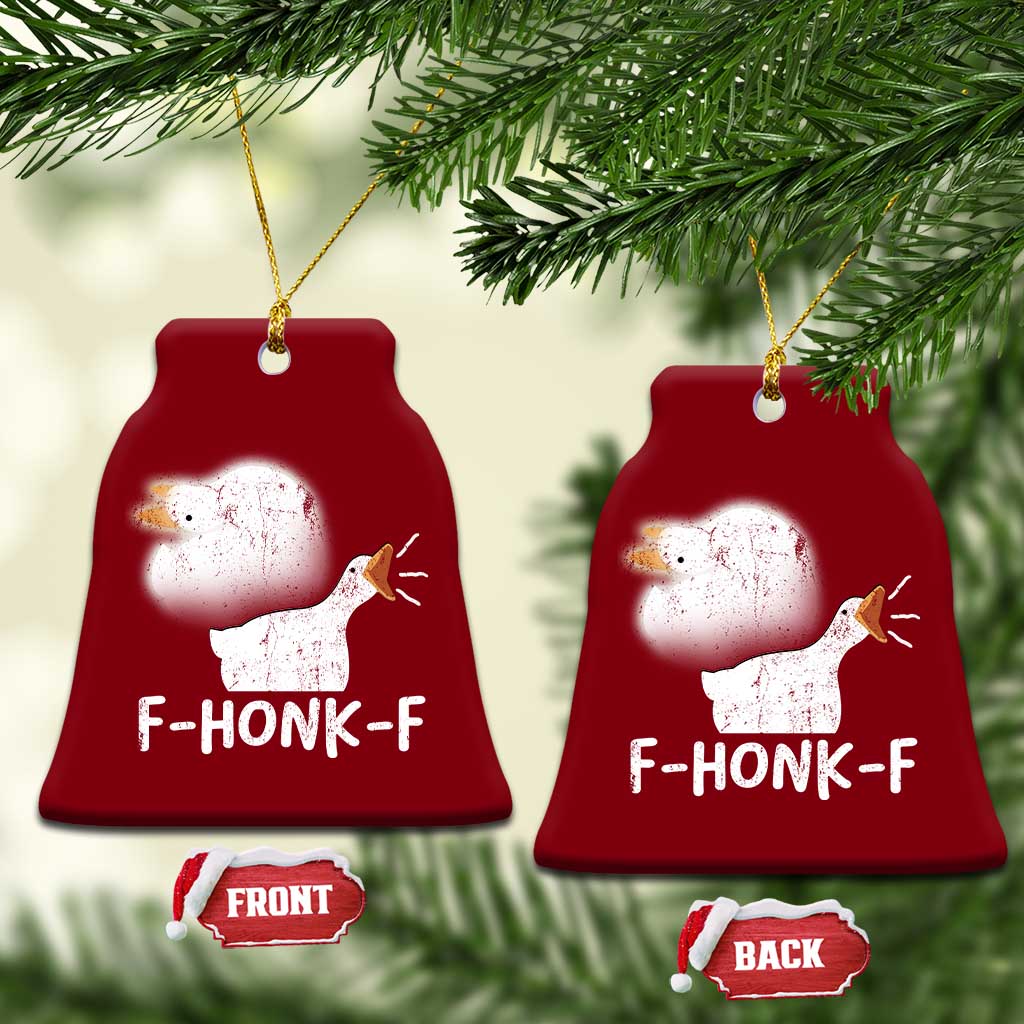 Silly Goose Meme Ceramic Ornament Retro F-Honk-F Funny Farm Animal TS10 Print Your Wear