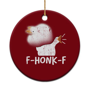 Silly Goose Meme Ceramic Ornament Retro F-Honk-F Funny Farm Animal TS10 1pc Red Print Your Wear