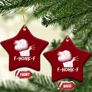 Silly Goose Meme Ceramic Ornament Retro F-Honk-F Funny Farm Animal TS10 Print Your Wear