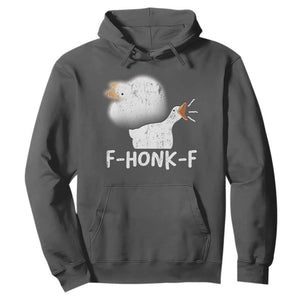 Silly Goose Meme Hoodie Retro F-Honk-F Funny Farm Animal TS10 Dark Heather Print Your Wear