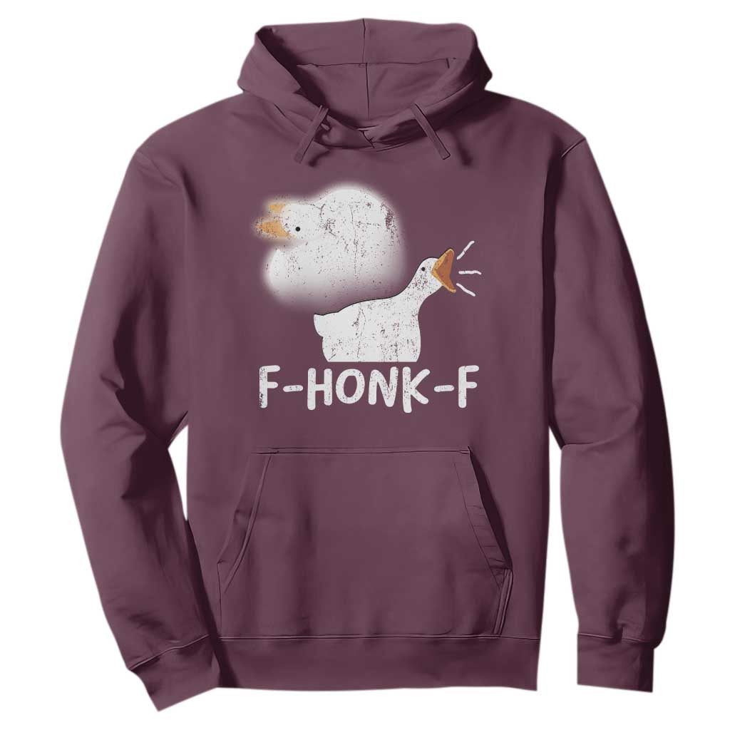 Silly Goose Meme Hoodie Retro F-Honk-F Funny Farm Animal TS10 Maroon Print Your Wear
