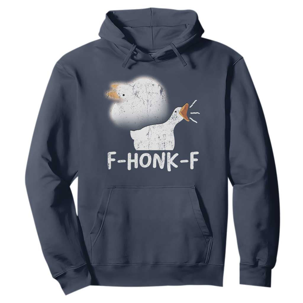 Silly Goose Meme Hoodie Retro F-Honk-F Funny Farm Animal TS10 Navy Print Your Wear