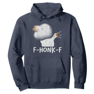 Silly Goose Meme Hoodie Retro F-Honk-F Funny Farm Animal TS10 Navy Print Your Wear